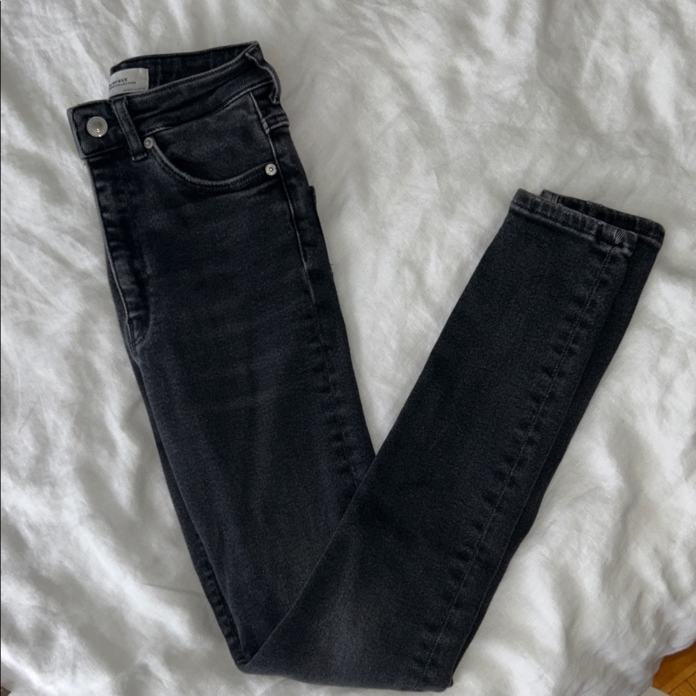 Zara Washed Black Skinny Women's Jeans